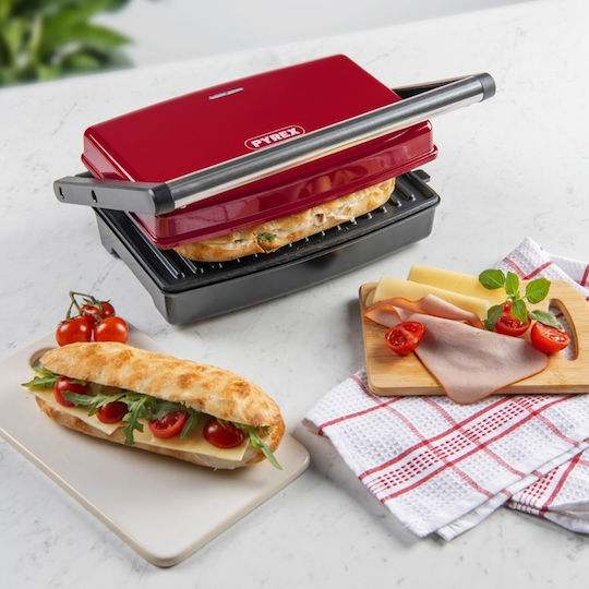 Pyrex Sb-292 Sandwichmaker Grill 1500W Rot