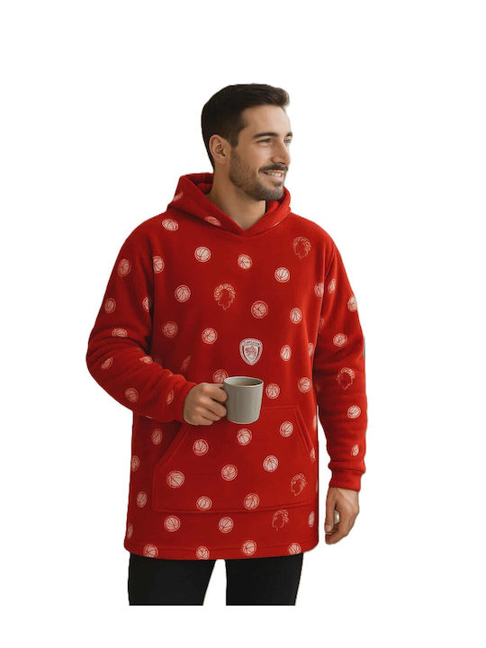 Palamaiki Huhu Blanket Fleece with Sleeves 90x100cm Red
