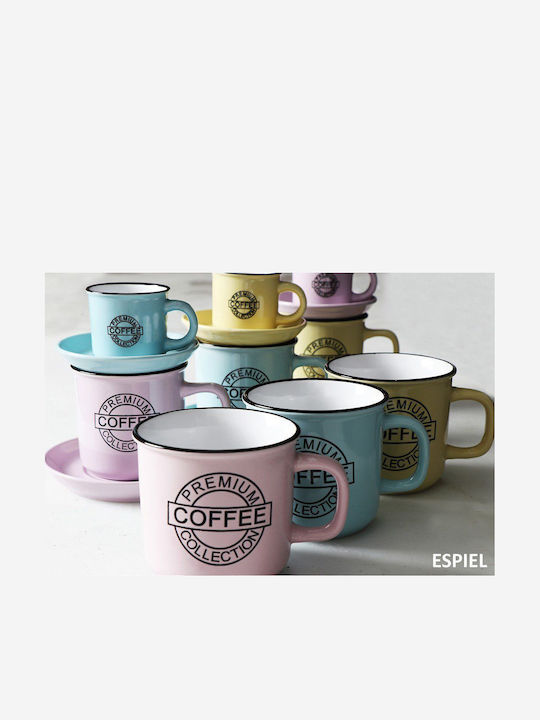 Espiel Coffee Cană Maro Din porțelan Roz 90ml