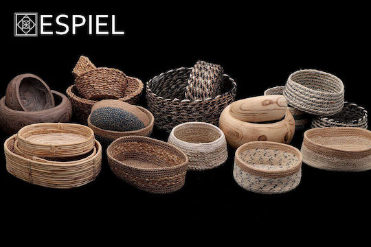 Espiel Brotkorb Geflecht Beige 30x30x14cm