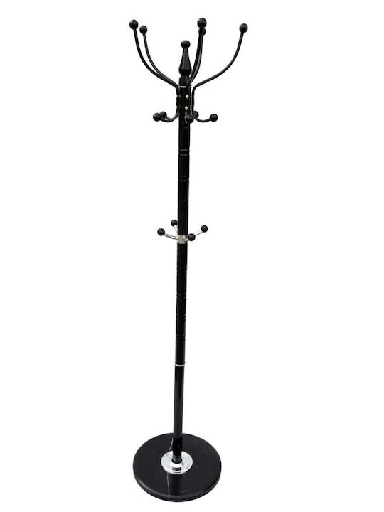 Homeplus Καλόγερος Μεταλλικός Μαύρος 38x38x176cm