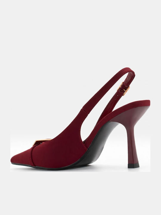 Pantofi cu toc Burgundy