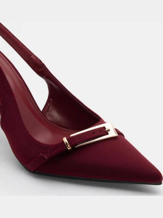 Pantofi cu toc Burgundy