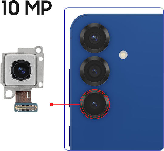 Clappio 10mp Telephoto Rear Camera Samsung Galaxy S25 Plus Compatible Part Black