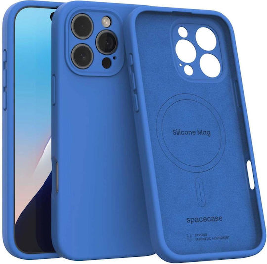 Spacecase Silicone Back Cover Silicon Albastru (iPhone 16 Pro)