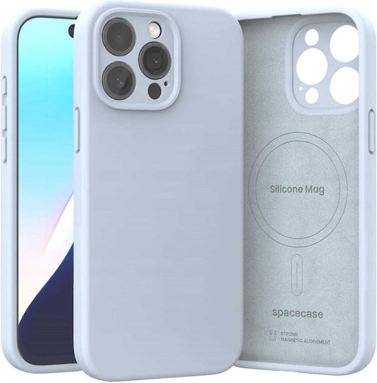 Spacecase Silicone Umschlag Rückseite Silikon Hellblau (iPhone 15 Pro)