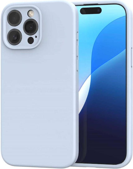 Spacecase Silicone Umschlag Rückseite Silikon Hellblau (iPhone 15 Pro)