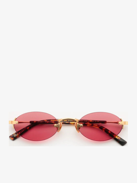 Gast Unisex Sunglasses with Gold Metal Frame and Pink Lens UA01