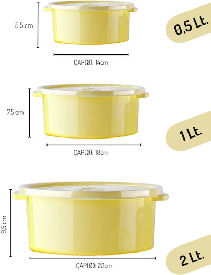 Set of Plastic Lunch Boxes Orange 12 Pieces