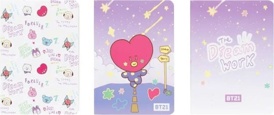 Line Friends Set 3 Notebooks 32 Sheets A6 Ruled