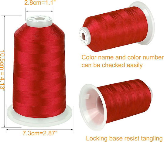 Embroidery Thread Set 3 Spools 5000 M Essential Colors 1