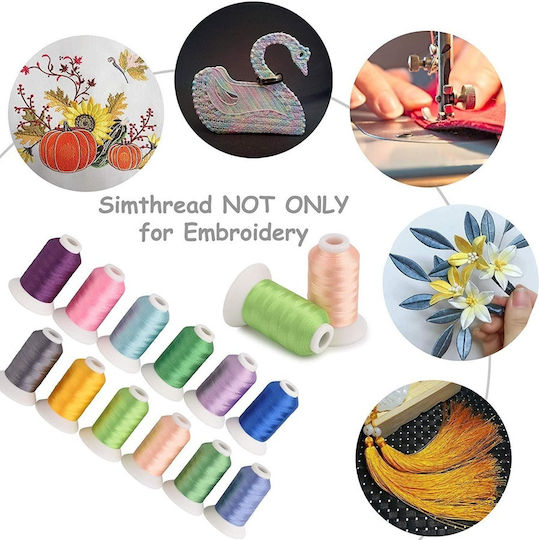 Embroidery Thread Kit 40 Spools 500 M Multicolor