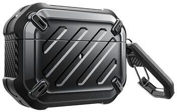 Supcase Unicorn Beetle Pro Case Plastic with Hook in Black color for Apple AirPods Pro 2