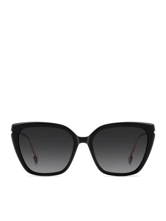 Carolina Herrera Black Sunglasses With Horn-Rimmed Frame Carolina Herrera Black Sunglasses With Horn-Rimmed Frame