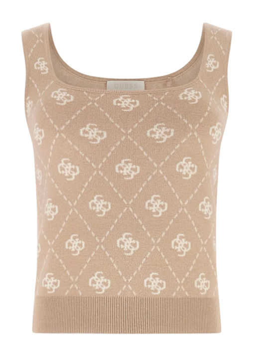 Sarah Women's Crop Top Sleeveless Ecru