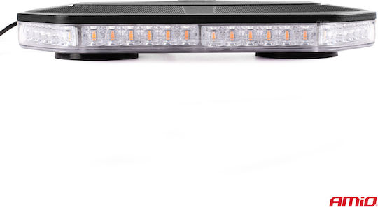 Rampă Rotativă Portocalie 12/24v Alimentare 48 Leduri Protecție Ip56 Prindere Magnetică