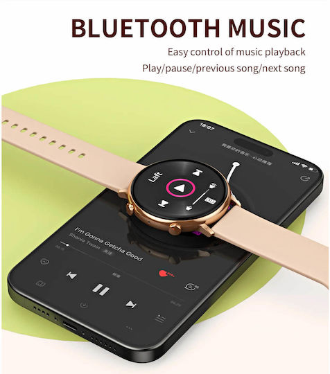 Microwear CY700 Smartwatch (Pink Silicone)