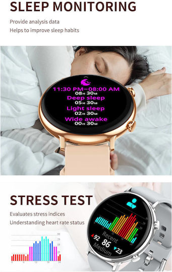 Microwear CY700 Smartwatch (Pink Silicone)