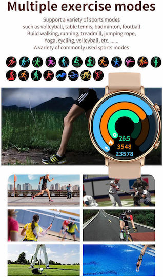 Microwear CY700 Smartwatch (Pink Silicone)