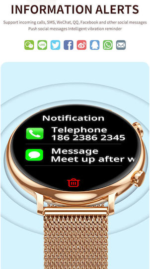 Microwear CY700 Smartwatch (Pink Silicone)