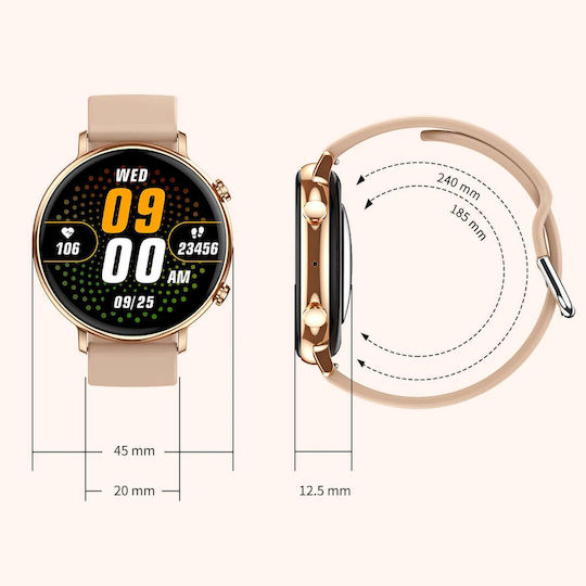 Microwear CY700 Smartwatch (Pink Silicone)