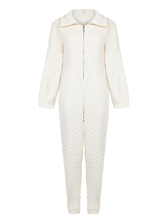 Hunkemöller Winter Women's Onesie Pyjama White