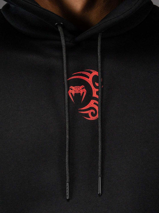 Sweatshirt with Hood Black/red