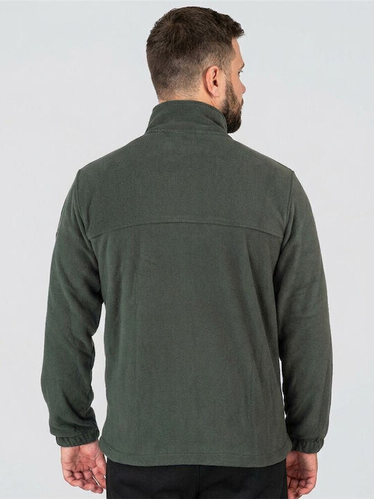 Men's Fleece Cardigan Green