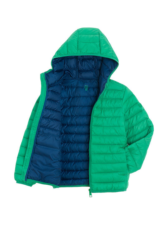 Kids Casual Short Jacket with Hood Green