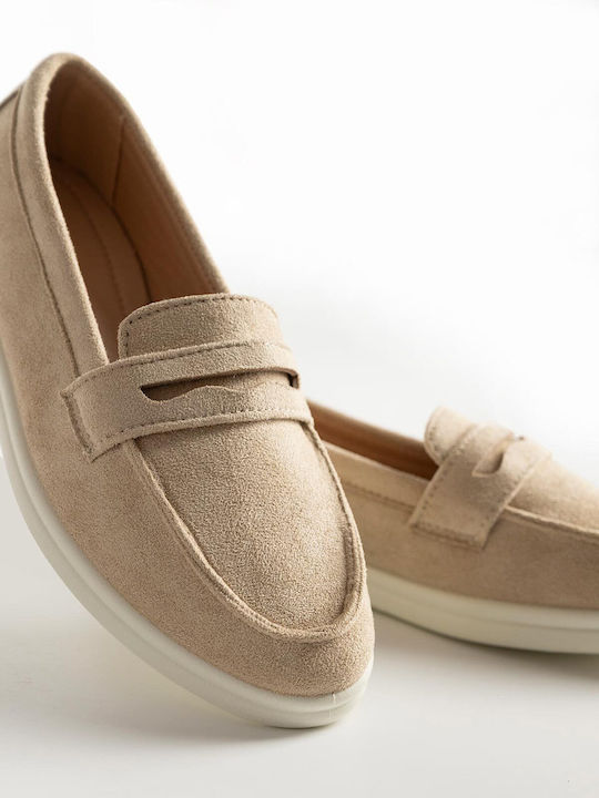 Дамски Loafers в Бежов Цвят