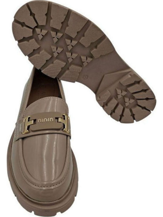 Γυναικεία Loafers σε Μπεζ Χρώμα