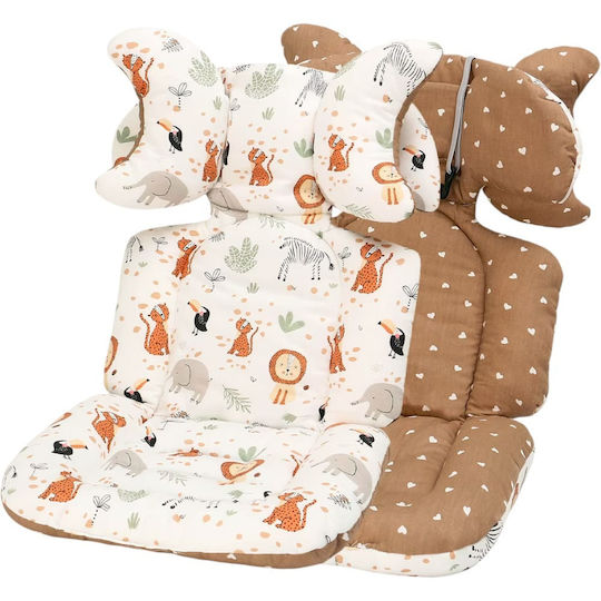 Queen Mother Stroller Mattress Double Sided Animals White