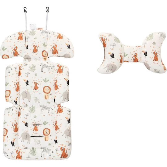 Queen Mother Stroller Mattress Double Sided Animals White