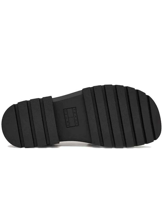 Leather Women's Flat Sandals in Brown Color