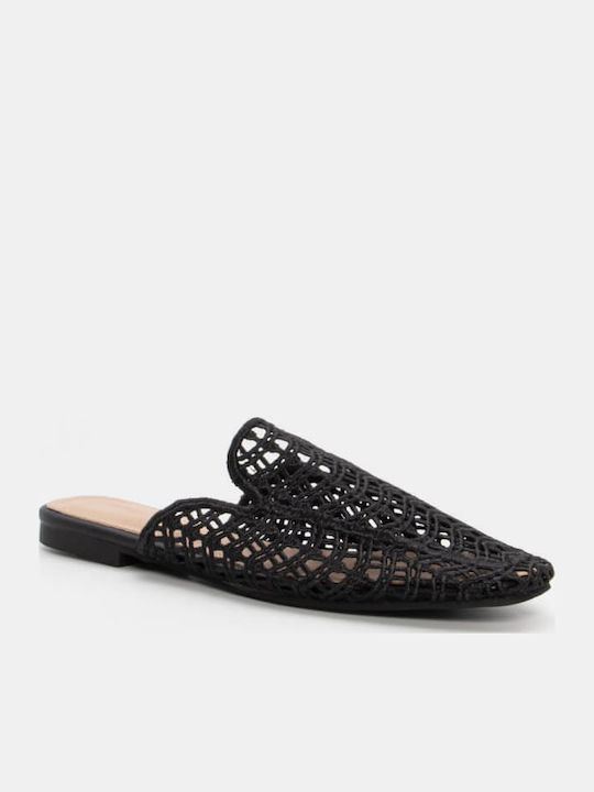 Flat Mules σε Μαύρο Χρώμα