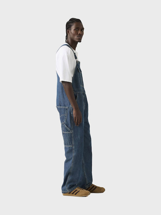 Dark Ανδρική Τζιν Σαλοπέτα με Loose Straight Εφαρμογή Dark Aged Denim