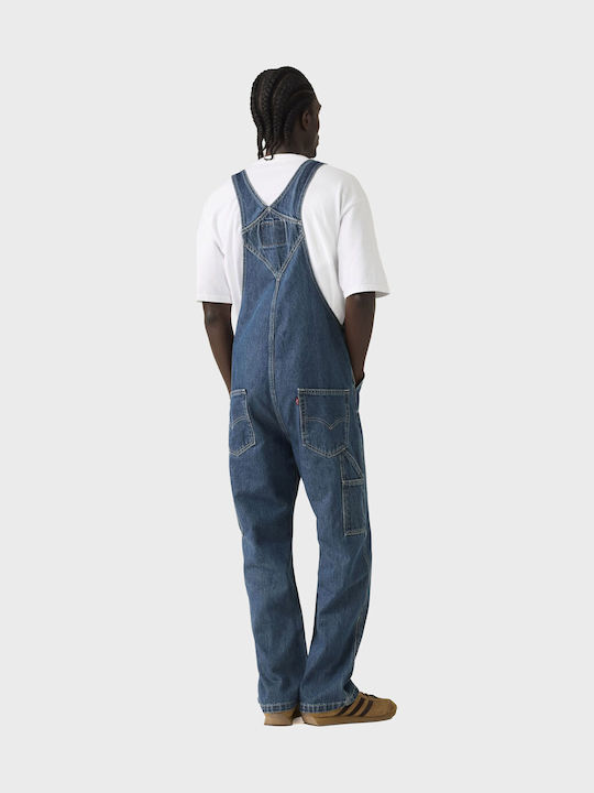 Dark Ανδρική Τζιν Σαλοπέτα με Loose Straight Εφαρμογή Dark Aged Denim