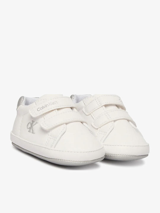 Calvin Klein Βρεφικά Sneakers Αγκαλιάς Λευκά
