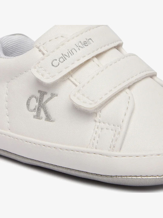 Calvin Klein Βρεφικά Sneakers Αγκαλιάς Λευκά