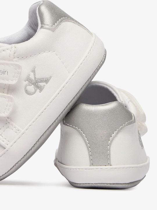 Calvin Klein Βρεφικά Sneakers Αγκαλιάς Λευκά