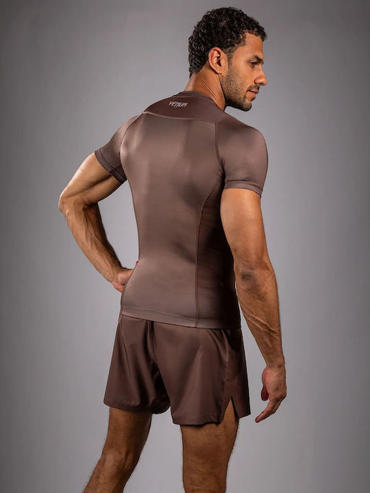Venum Short Sleeve Shirt 4491 for Jiu-Jitsu Brown
