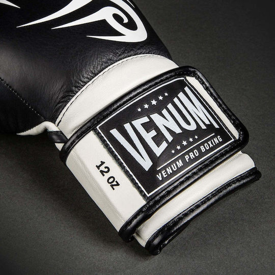 Venum Giant 2.0 Γάντια Πυγμαχίας Δερμάτινα για Αγώνα Μαύρα