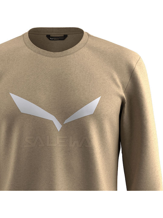 Solidlogo Dry’ton Αθλητική Μπλούζα Μακρυμάνικη Μπεζ