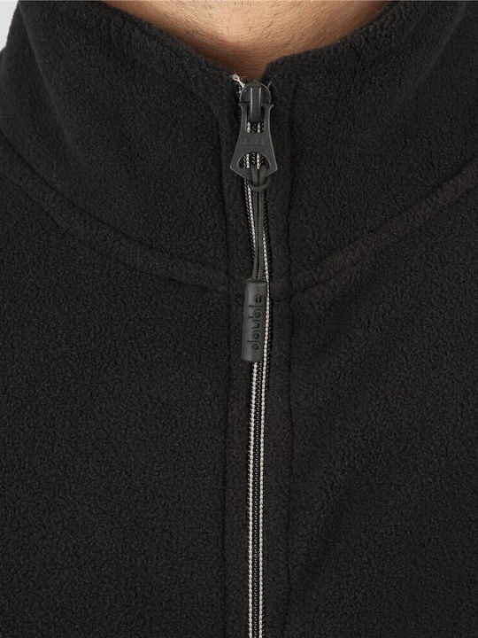 Cardigan Fleece pentru Bărbați Neagră