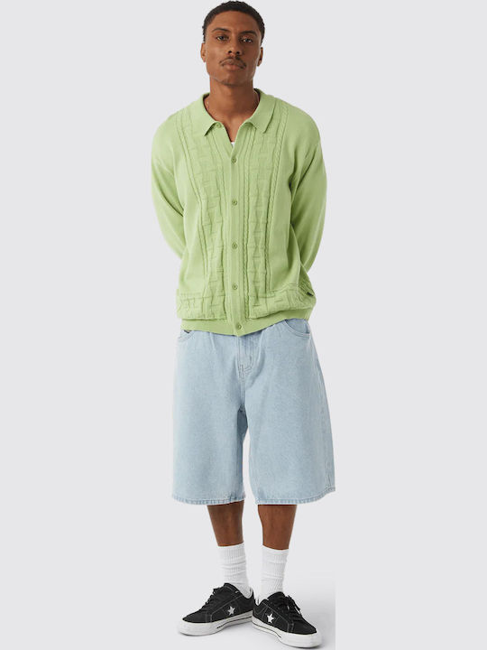 Towner Cardigan Tricotat pentru Bărbați Pistachio