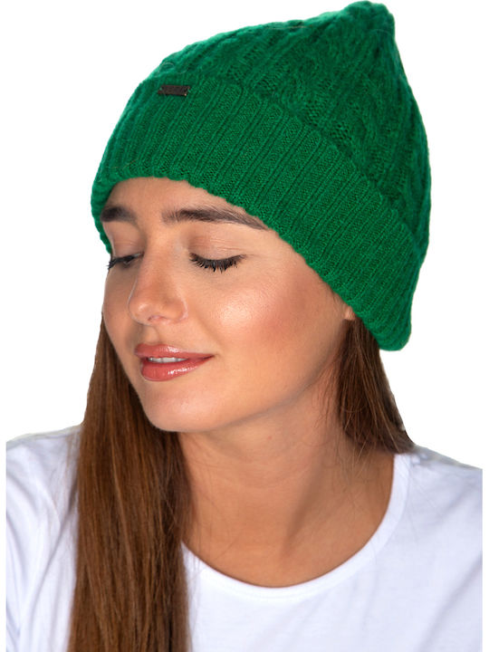 Beanie Γυναικείος Σκούφος Πλεκτός σε Πράσινο χρώμα