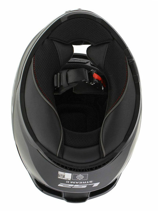 LS2 Stream Ii Solid Matt Black Motorcycle Helmet Full Face ECE 22.06 1550gr with Sunvisor