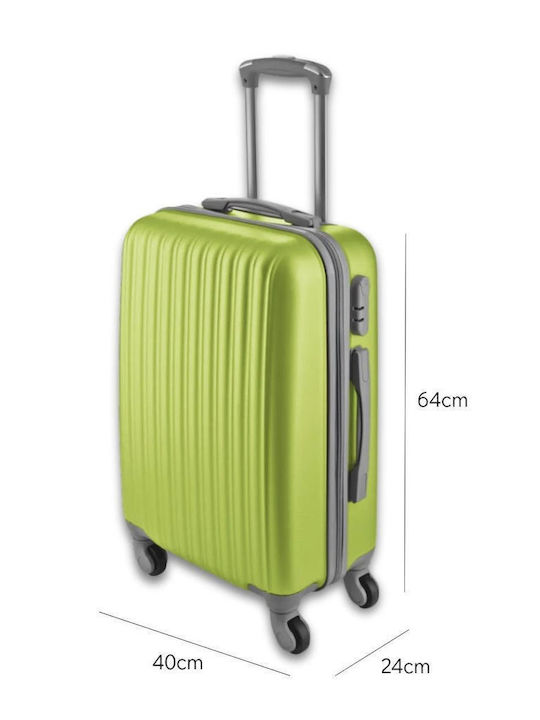 Μεσαία Βαλίτσα Ταξιδίου Σκληρή Πράσινο με 4 Ρόδες Ύψους 64εκ.