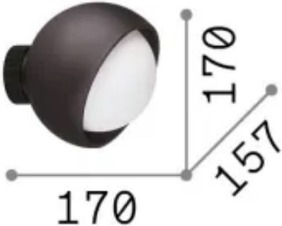 Ideal Lux Leuchte Wand Schwarz 17cm Ideal Lux Leuchte Wand Schwarz 17cm