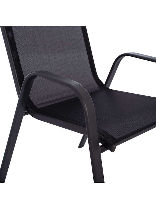 Garten- und Outdoor-Möbelsets Typsatz Speisesaal 5 Stück Schwarz